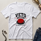 Veto Button T-Shirt — Funny Fantasy Football Tee