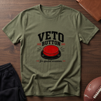 Veto Button T-Shirt — Funny Fantasy Football Tee