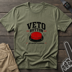 Veto Button T-Shirt — Funny Fantasy Football Tee