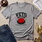 Veto Button T-Shirt — Funny Fantasy Football Tee