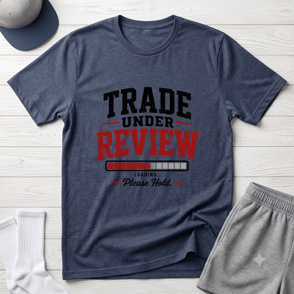 Trade Under Review T-Shirt — "Please Hold" Fantasy Football Tee