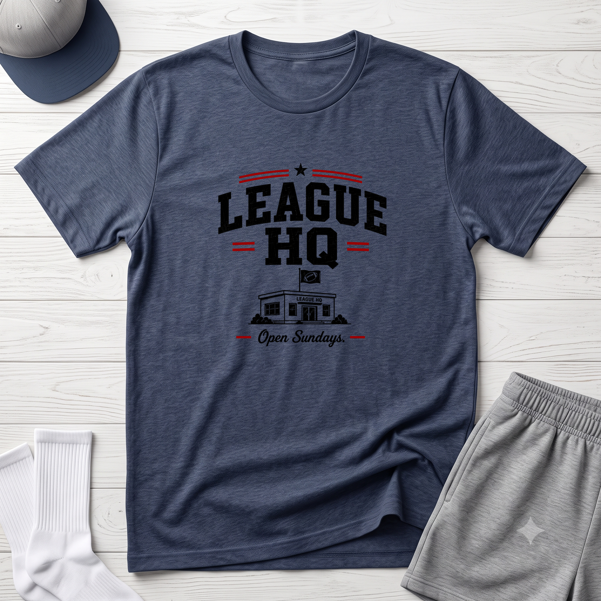 League HQ T-Shirt — Vintage Sports Club Tee