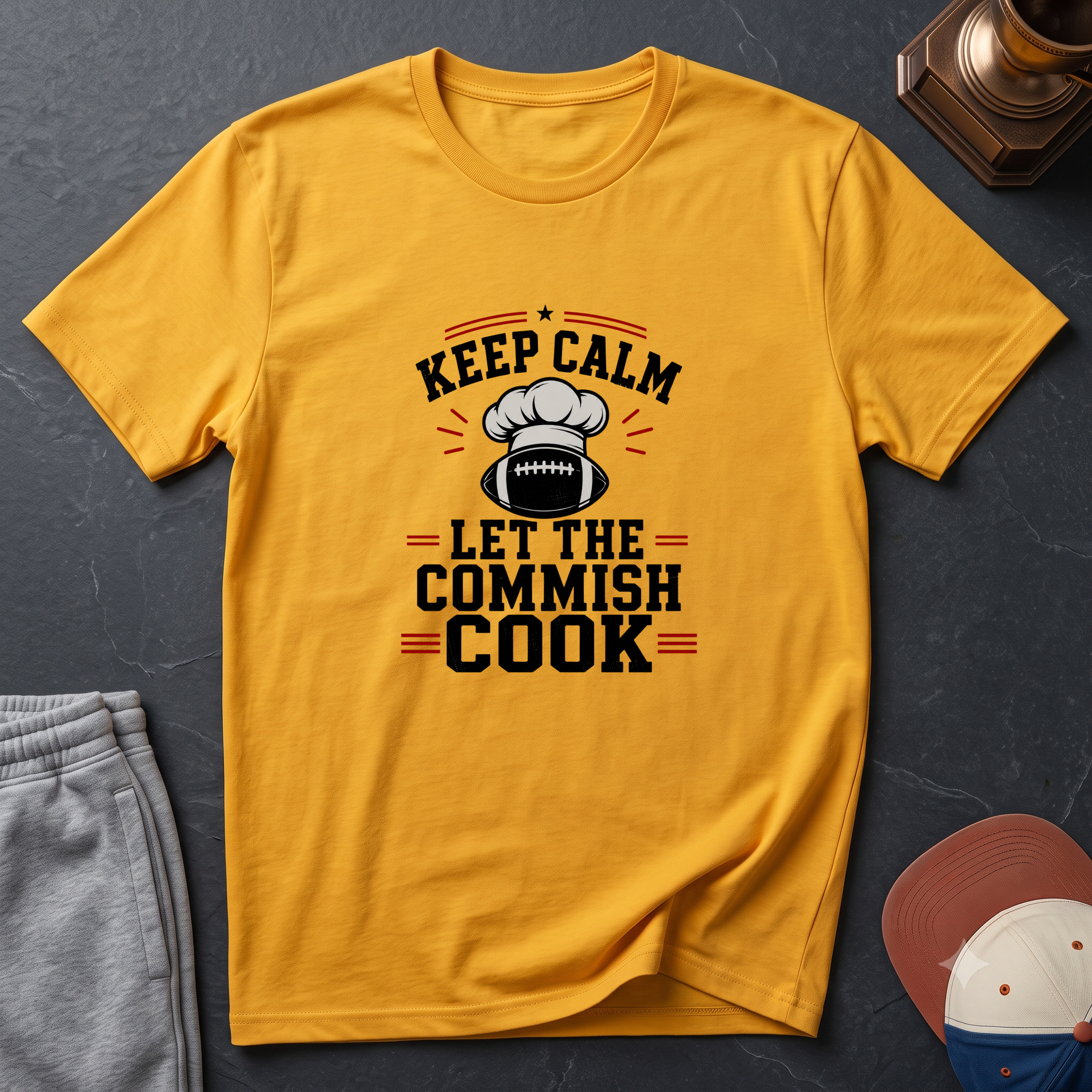 Keep Calm Let the Commish Cook T-Shirt - Fantasy Football