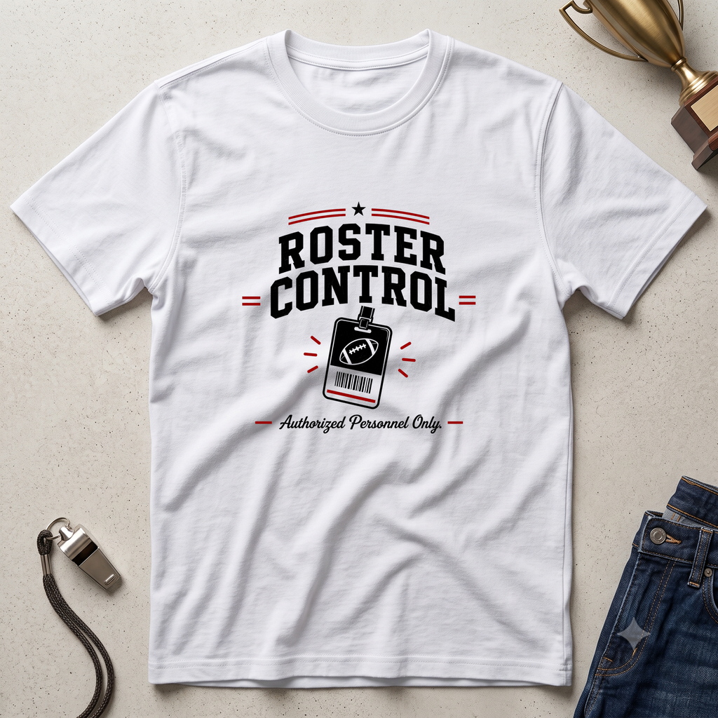 Roster Control T-Shirt — Fantasy Football League Tee