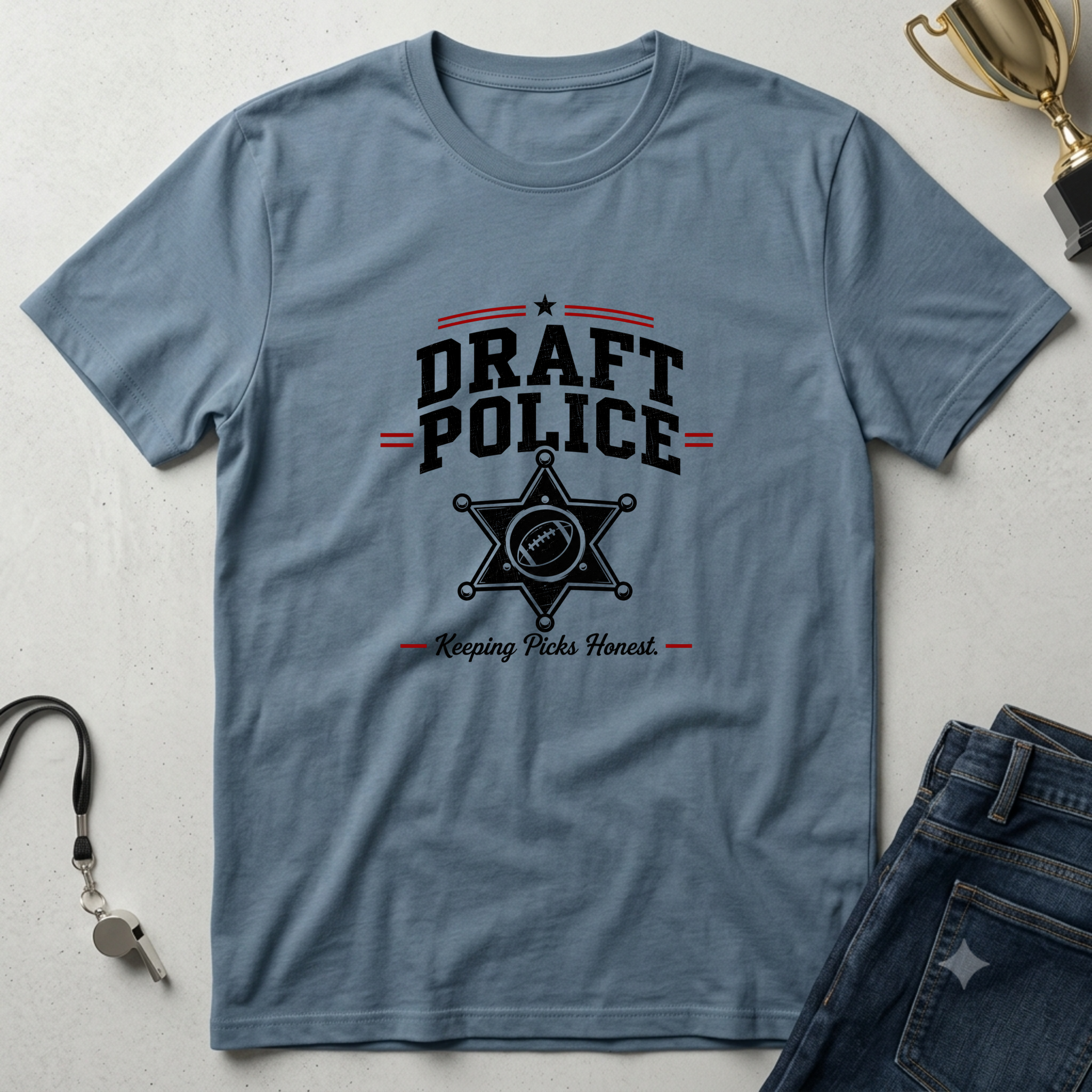 Draft Police T-Shirt — Funny Fantasy Football Military Draft Humor Tee
