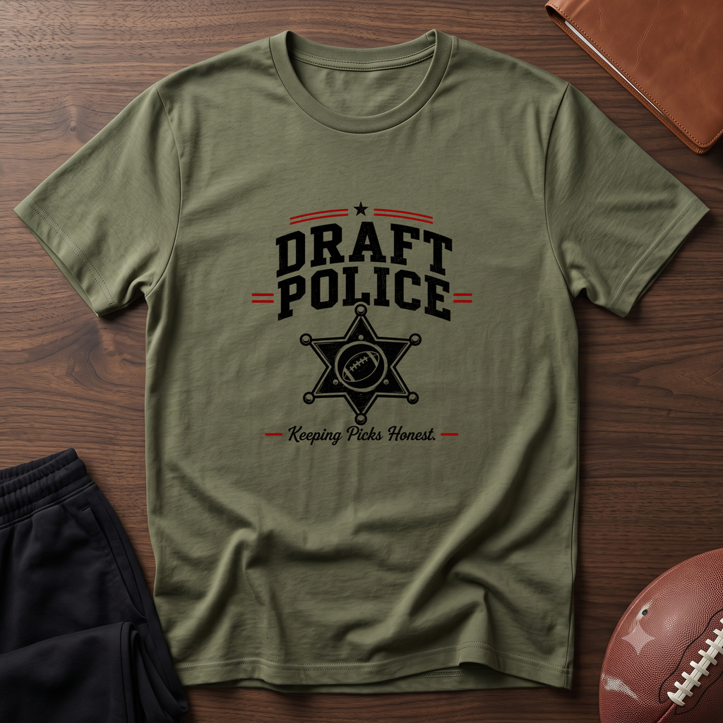 Draft Police T-Shirt — Funny Fantasy Football Military Draft Humor Tee