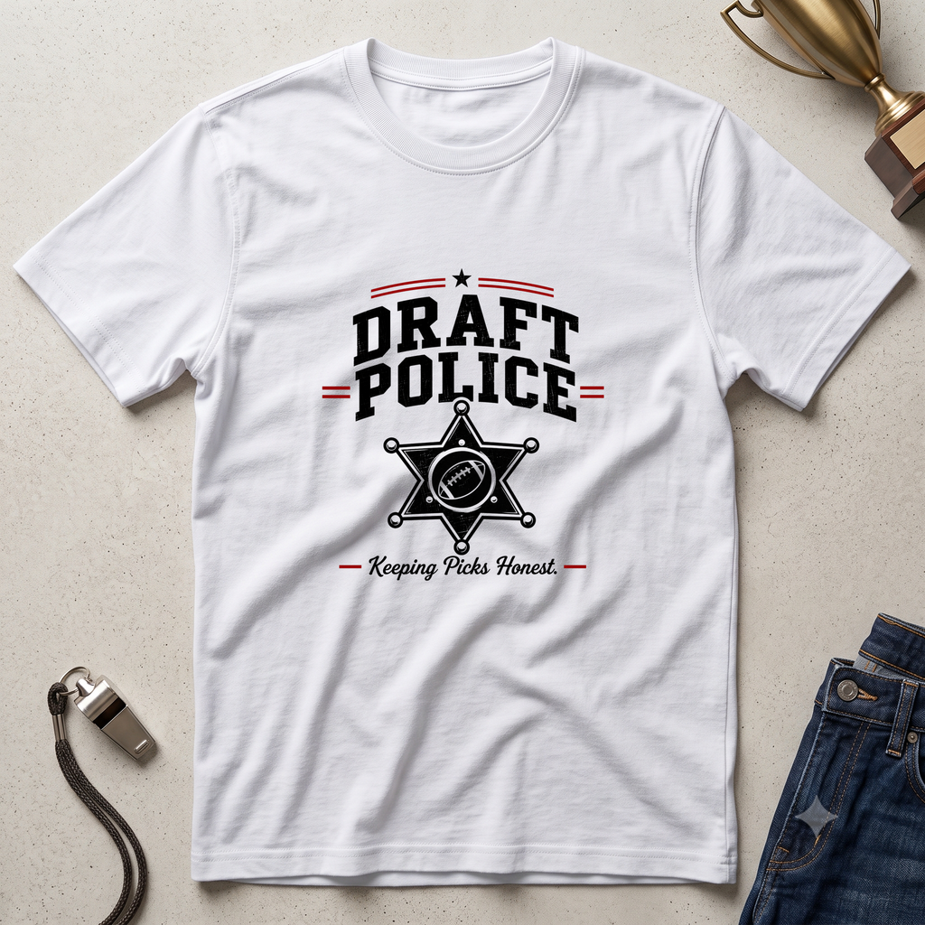 Draft Police T-Shirt — Funny Fantasy Football Military Draft Humor Tee