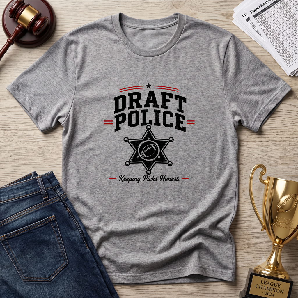 Draft Police T-Shirt — Funny Fantasy Football Military Draft Humor Tee