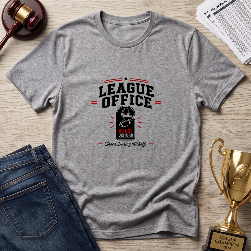 League Office Fantasy Football T‑Shirt — Sports Fan Vintage Locker Room Tee