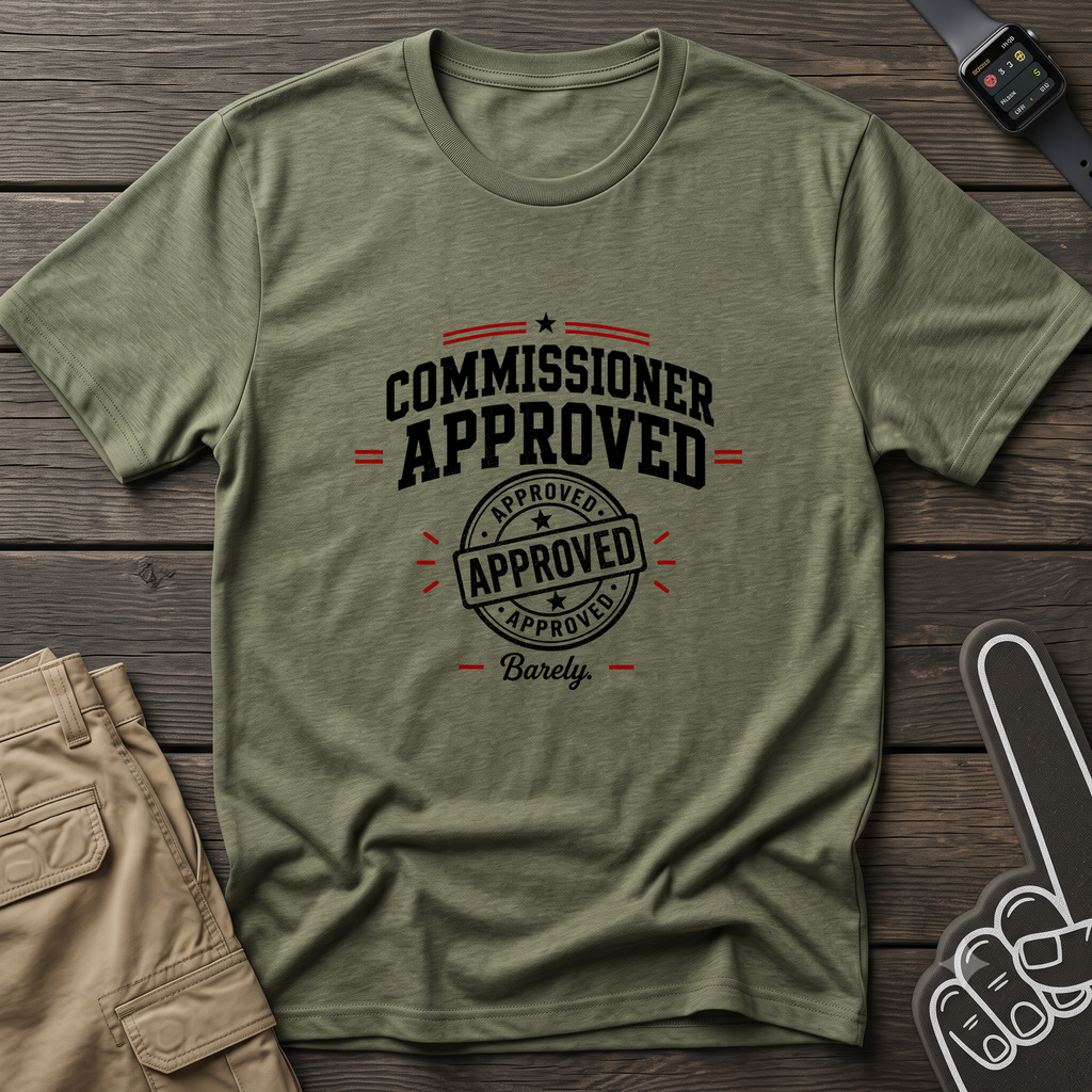 Commissioner Approved Fantasy Football T-Shirt — Vintage Seal Graphic Tee