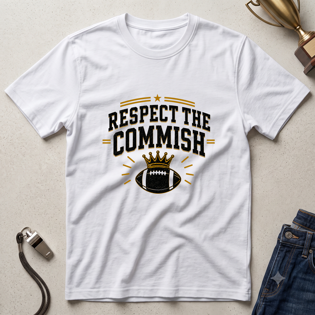 Respect The Commish T‑Shirt — Football Commissioner Humor Tee