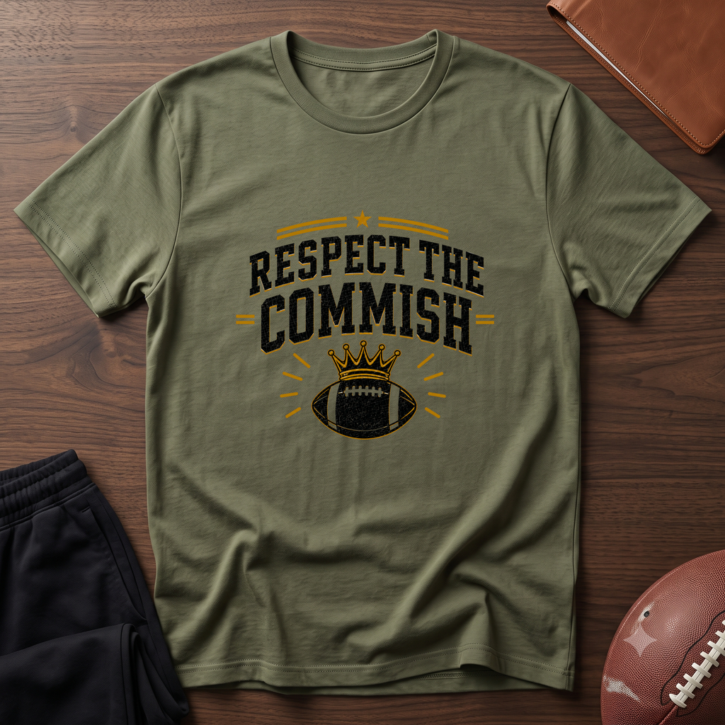 Respect The Commish T‑Shirt — Football Commissioner Humor Tee