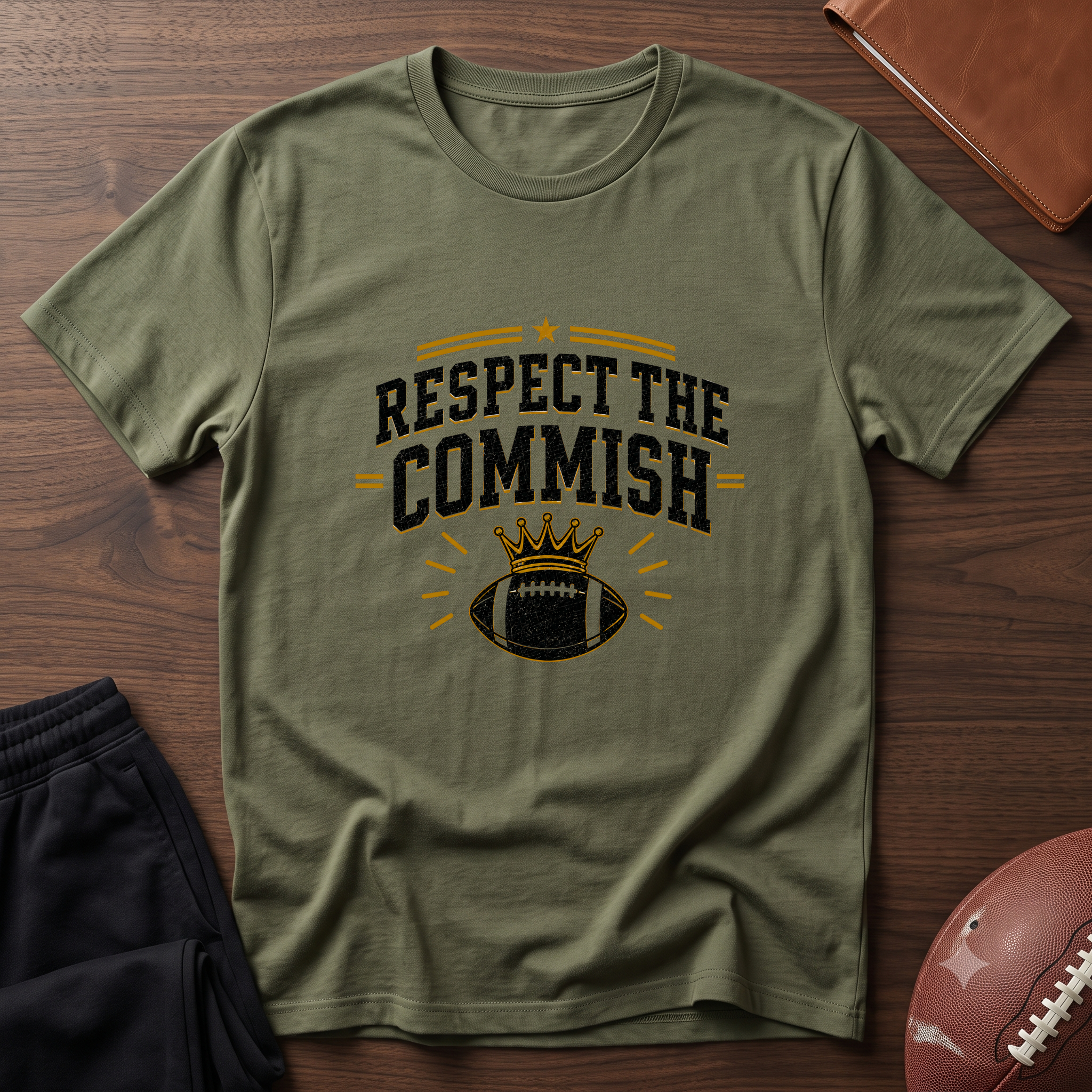 Respect The Commish T‑Shirt — Football Commissioner Humor Tee