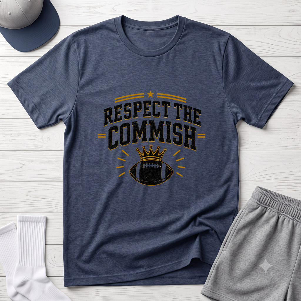 Respect The Commish T‑Shirt — Football Commissioner Humor Tee