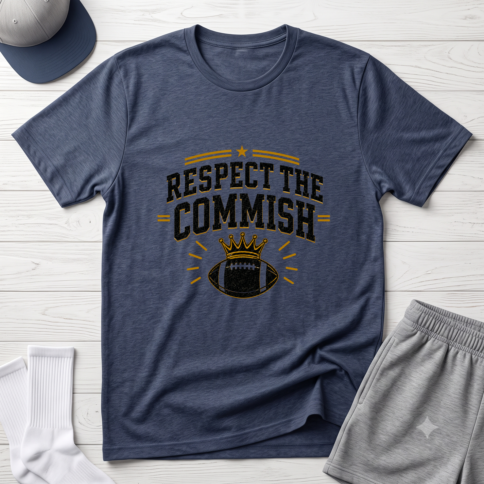 Respect The Commish T‑Shirt — Football Commissioner Humor Tee