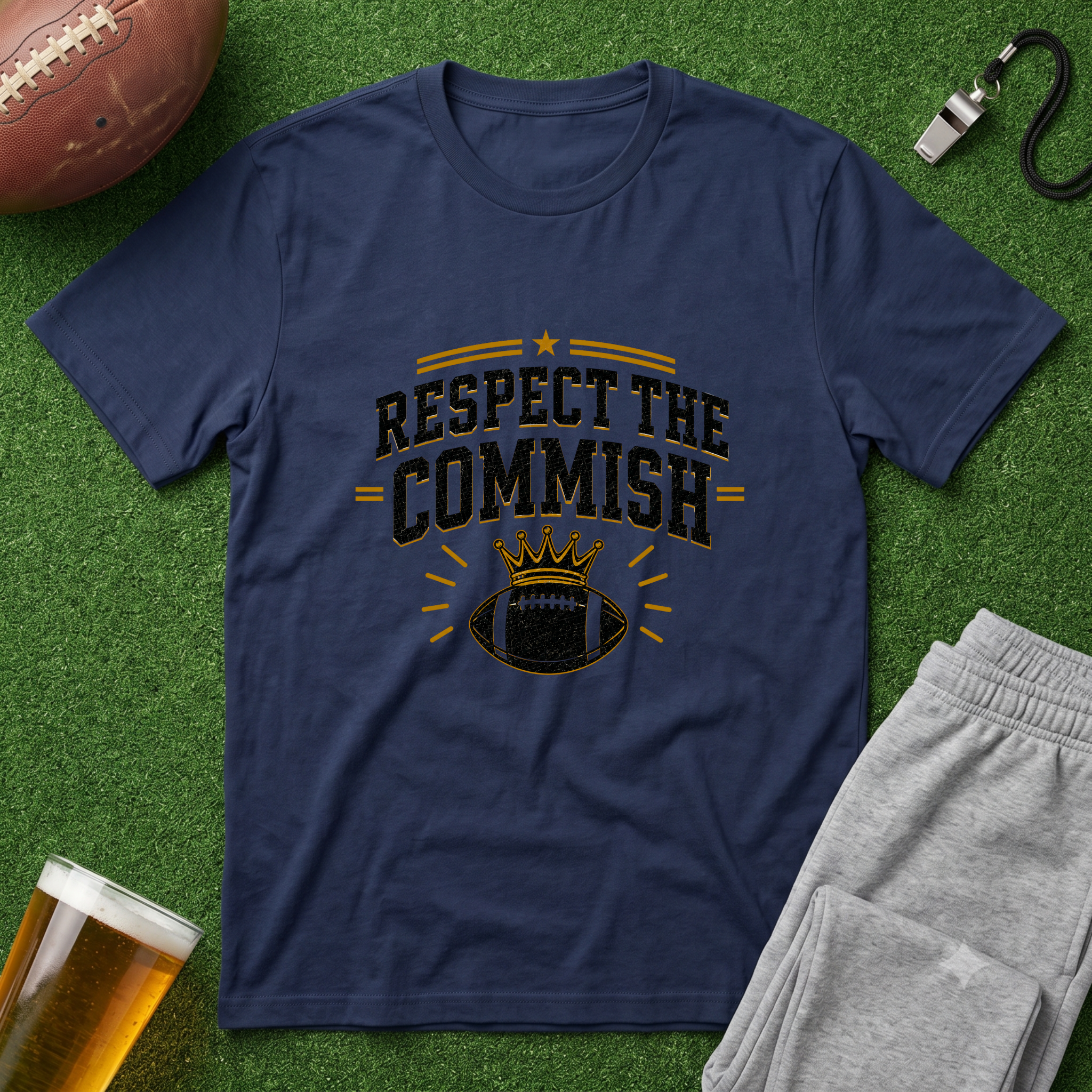 Respect The Commish T‑Shirt — Football Commissioner Humor Tee