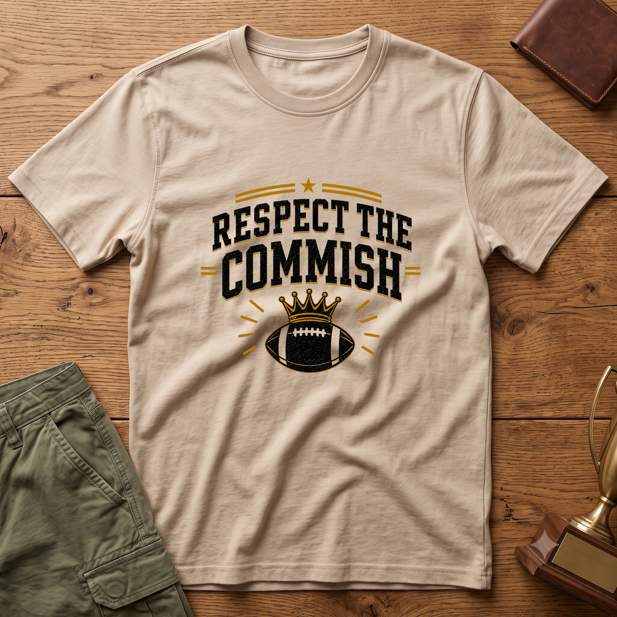 Respect The Commish T‑Shirt — Football Commissioner Humor Tee
