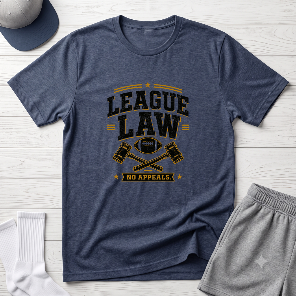 League Law T-Shirt – Football Referee & No Apologies Gridiron Tee