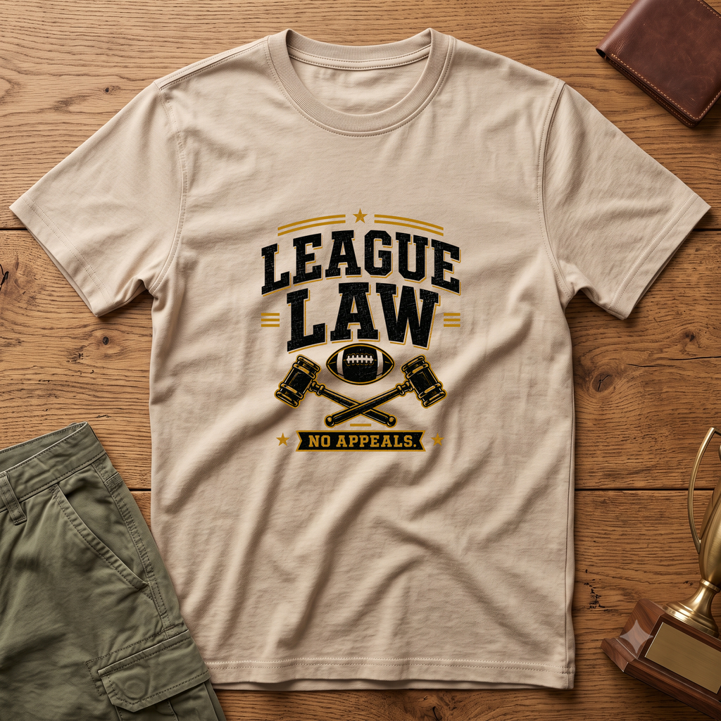 League Law T-Shirt – Football Referee & No Apologies Gridiron Tee
