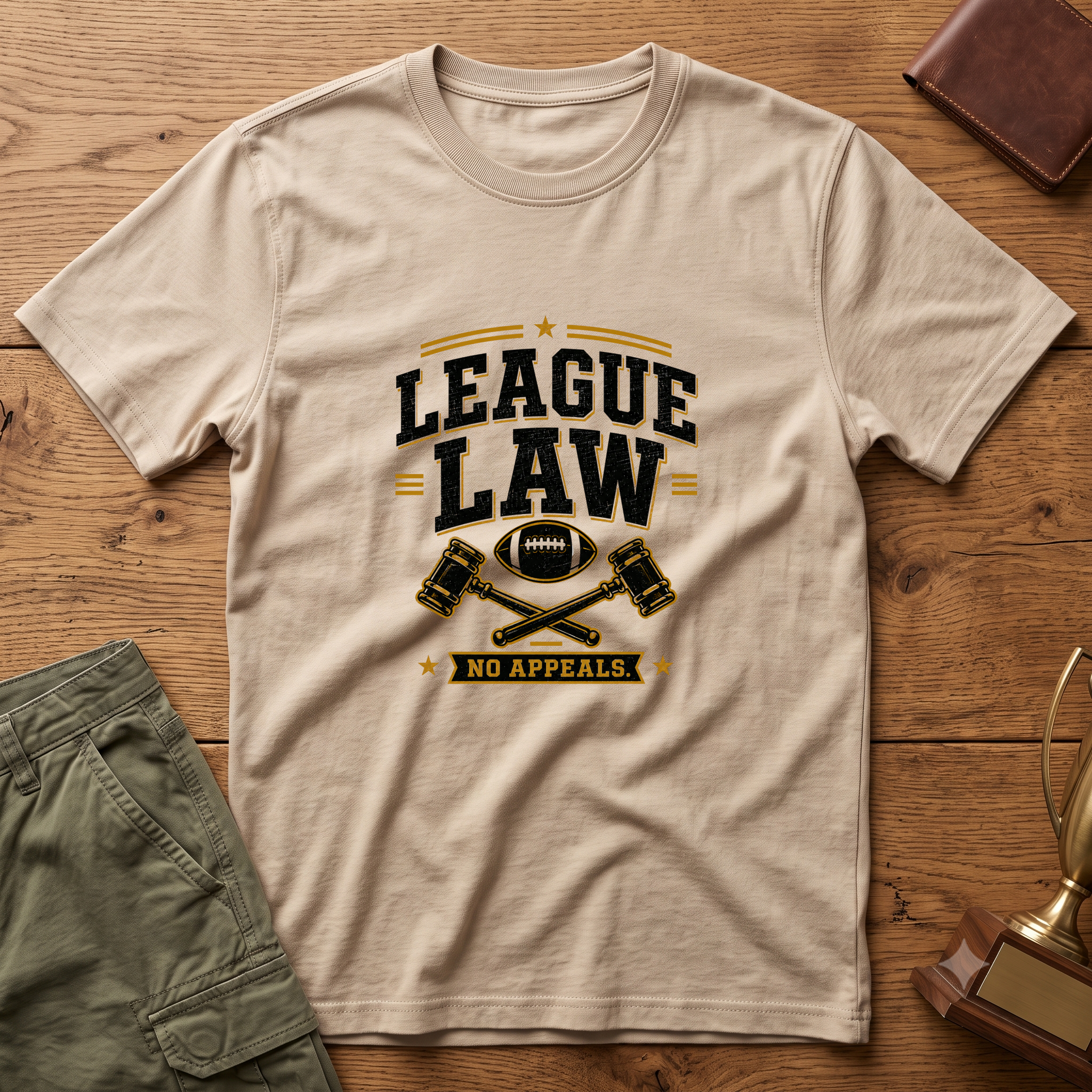 League Law T-Shirt – Football Referee & No Apologies Gridiron Tee