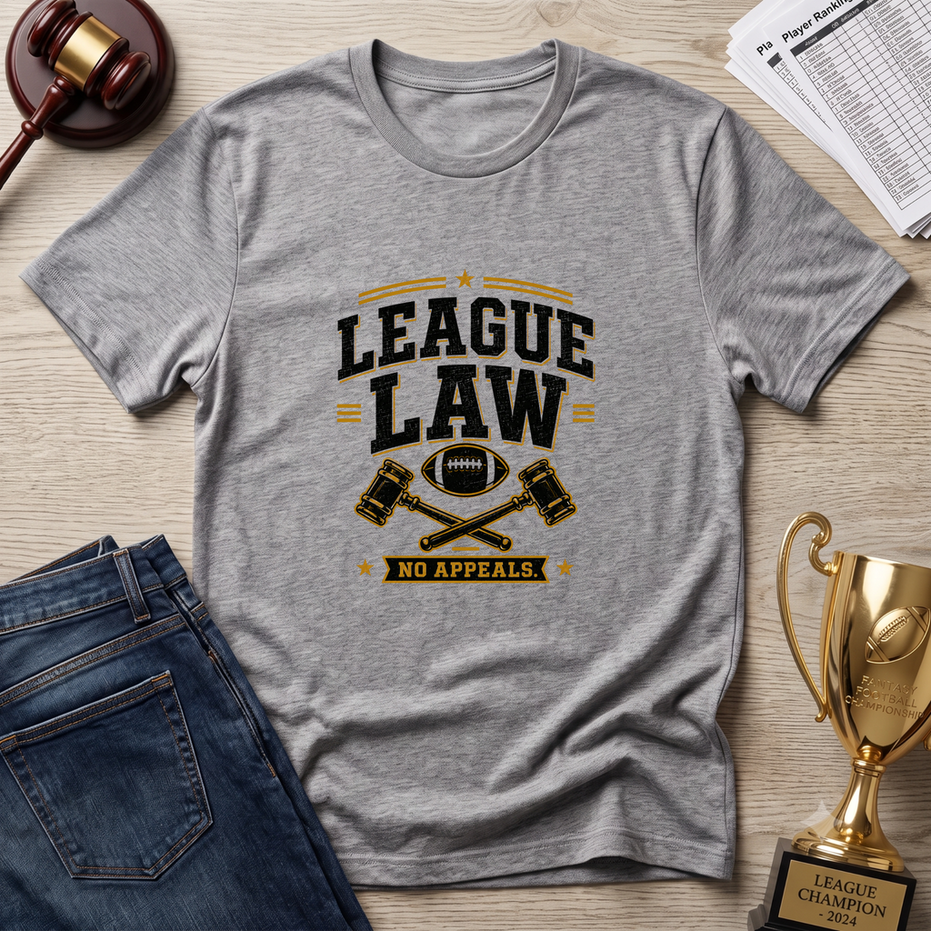 League Law T-Shirt – Football Referee & No Apologies Gridiron Tee