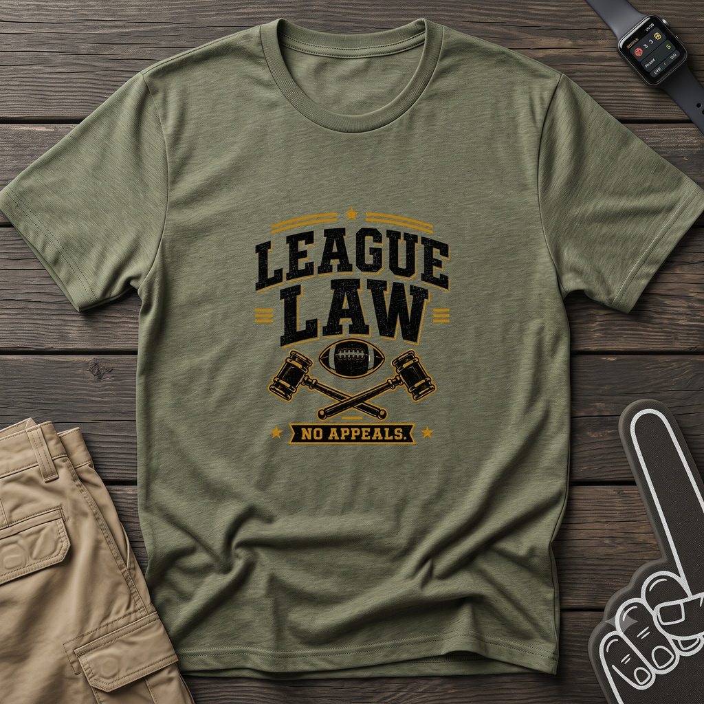 League Law T-Shirt – Football Referee & No Apologies Gridiron Tee