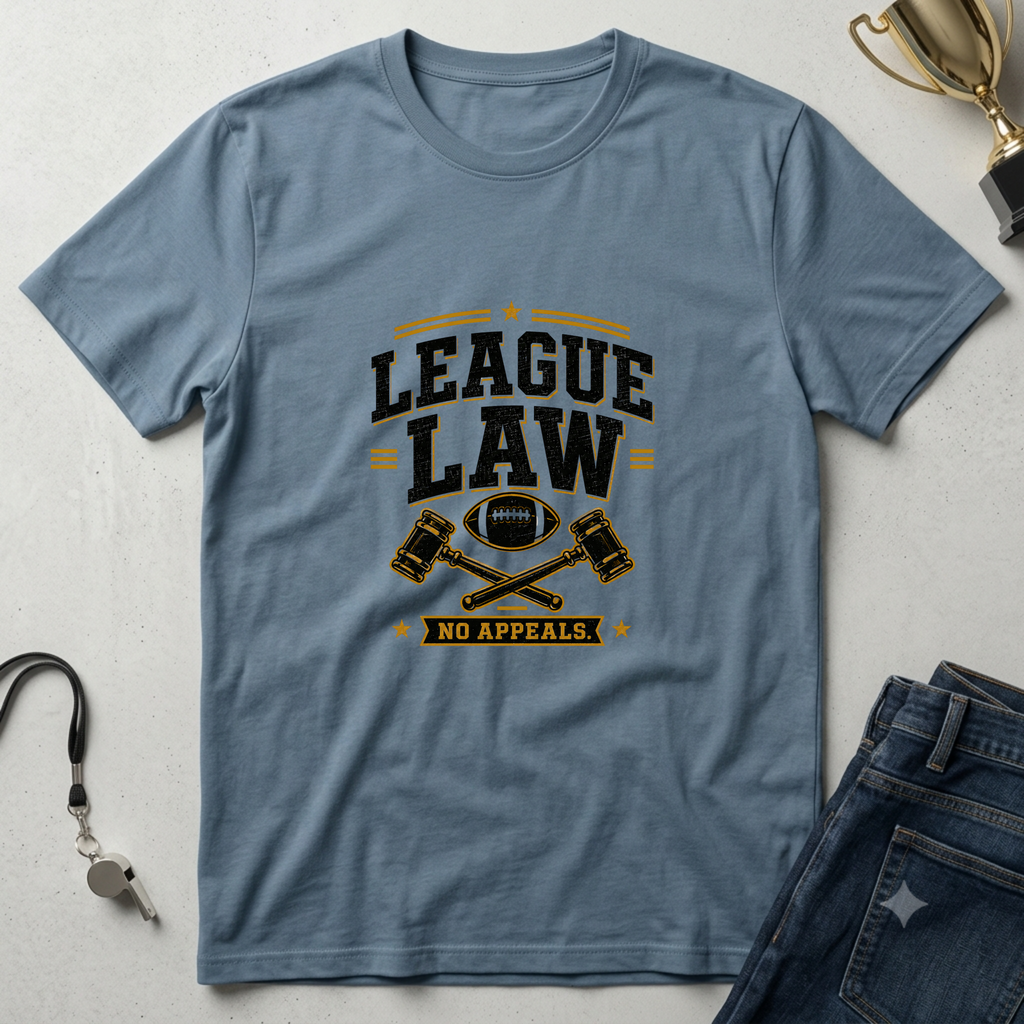 League Law T-Shirt – Football Referee & No Apologies Gridiron Tee