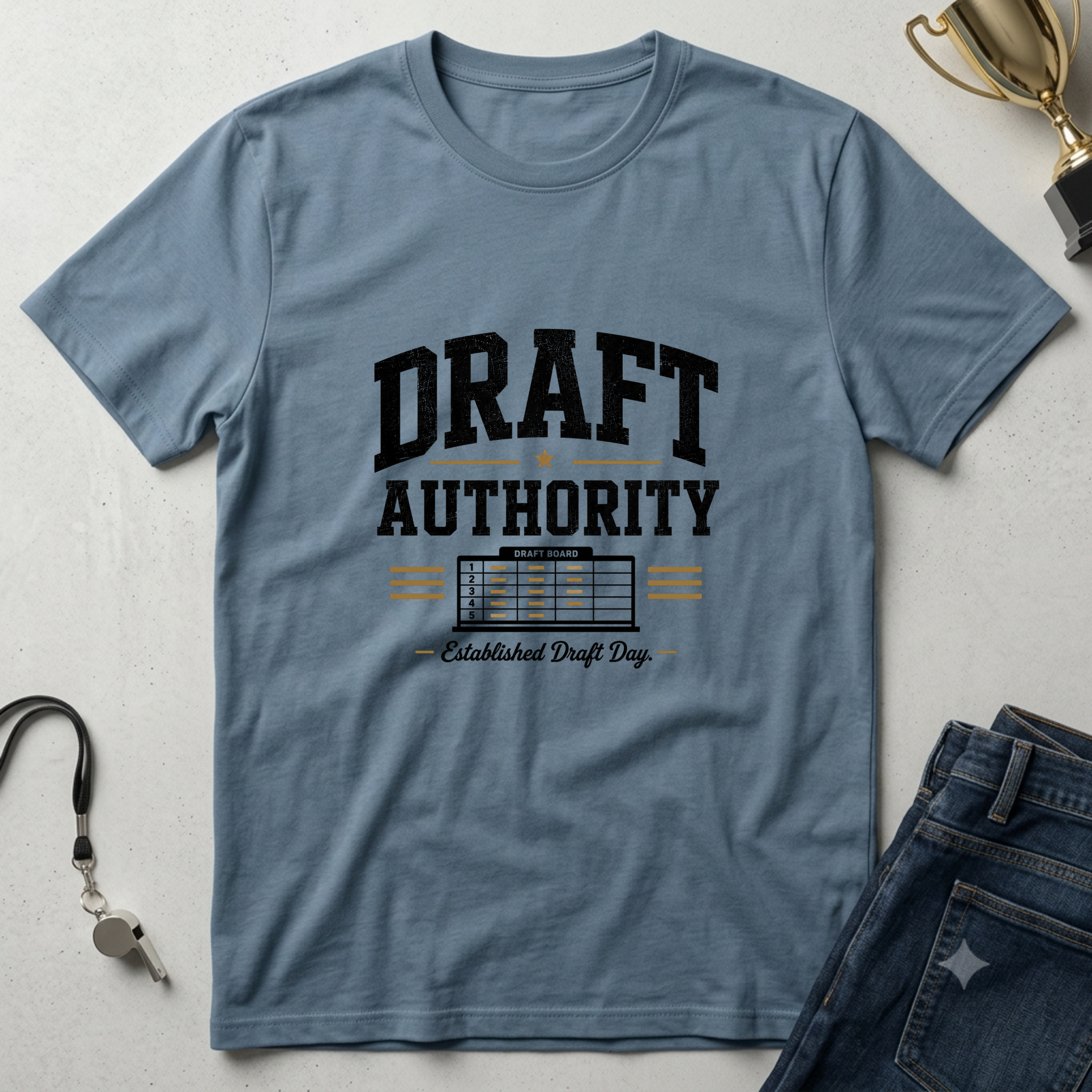 Draft Authority Fantasy Football T‑Shirt – Established Draft Day Football Tee