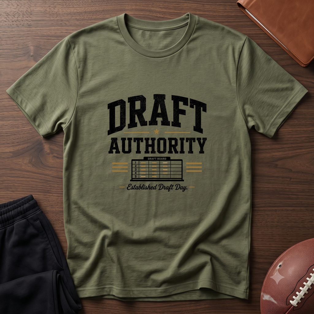 Draft Authority Fantasy Football T‑Shirt – Established Draft Day Football Tee