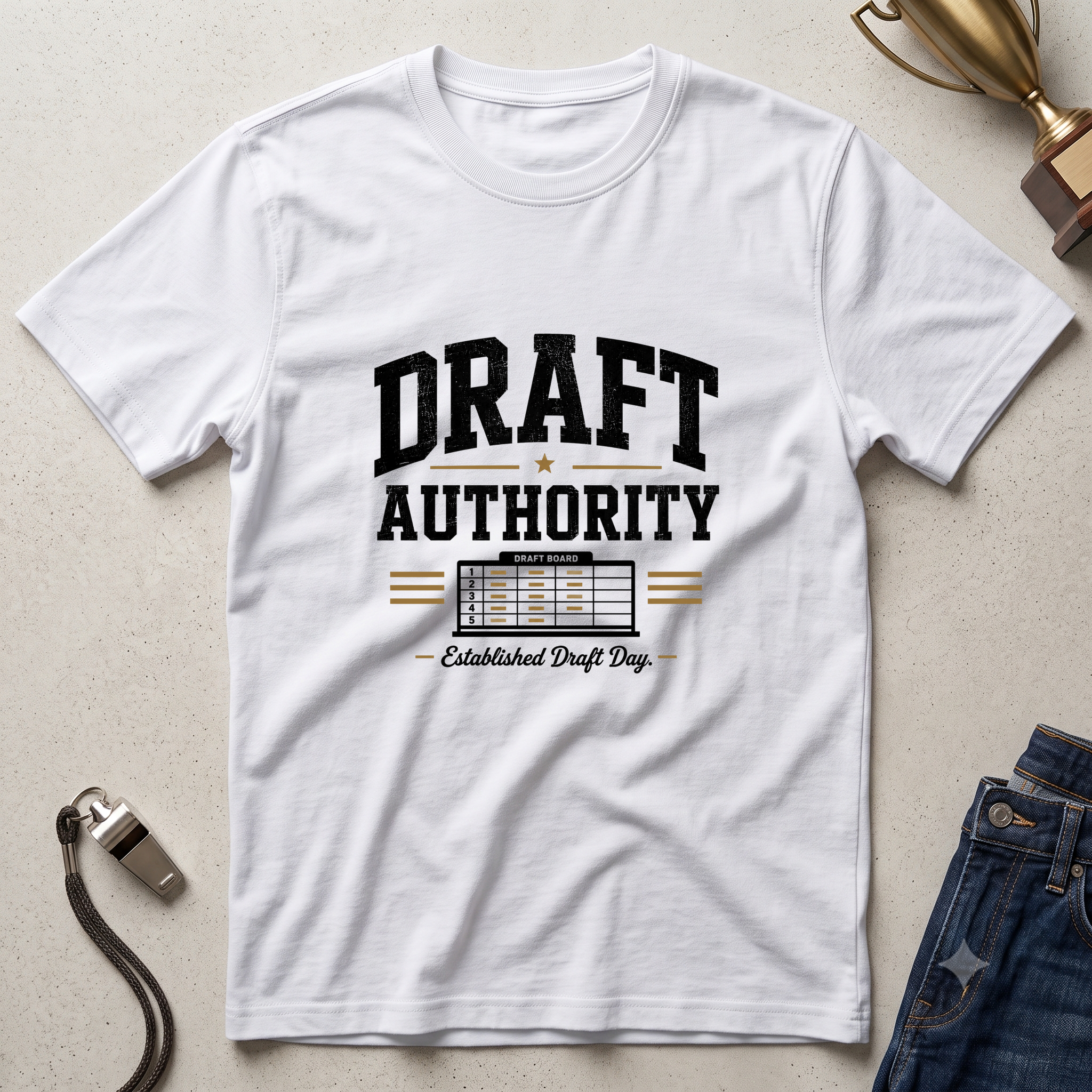 Draft Authority Fantasy Football T‑Shirt – Established Draft Day Football Tee