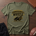 Commissioner's Whistle Fantasy Football T-Shirt — Vintage Referee Sports Tee