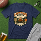 Last Place Camp Fantasy Football T-Shirt — Funny Camping Graphic Tee with Campfire