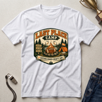 Last Place Camp Fantasy Football T-Shirt — Funny Camping Graphic Tee with Campfire