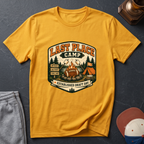 Last Place Camp Fantasy Football T-Shirt — Funny Camping Graphic Tee with Campfire