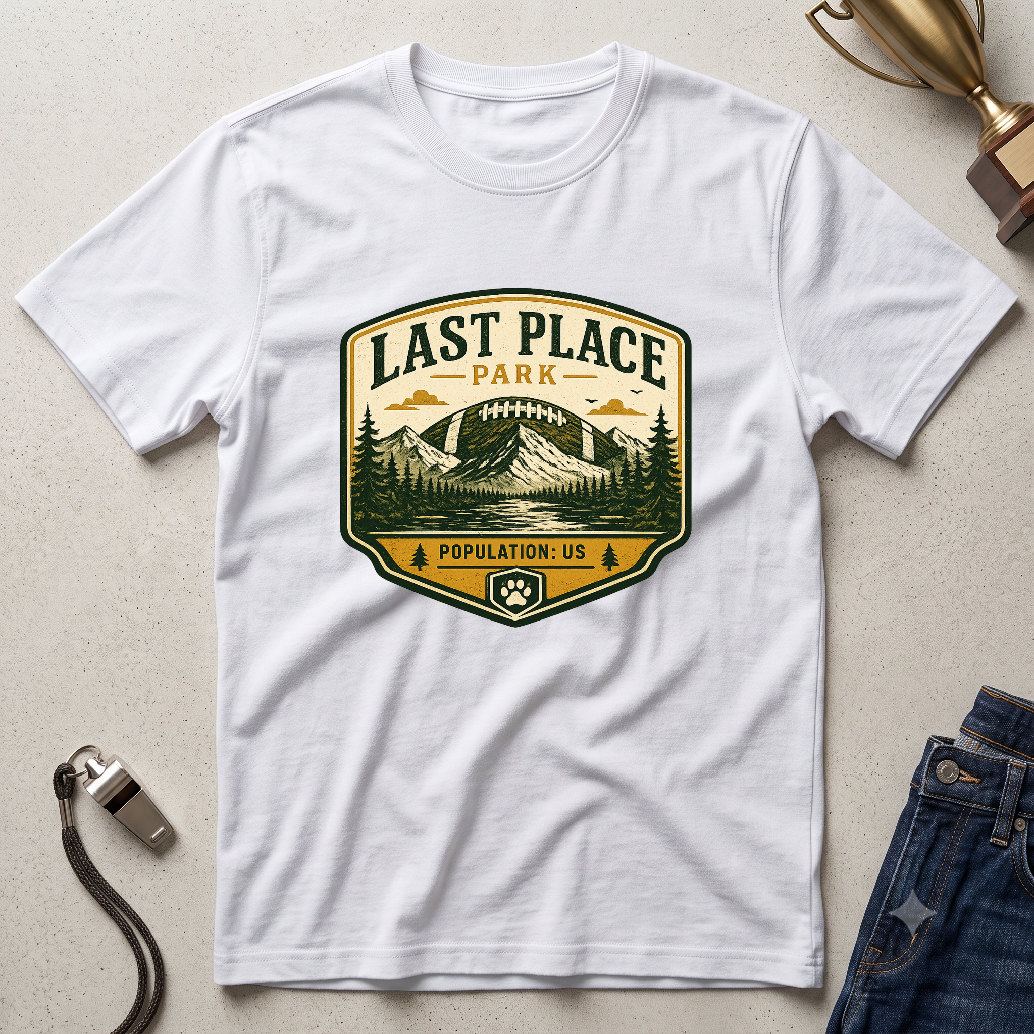 Last Place Park Fantasy Football T-Shirt — Retro Outdoor Adventure Graphic Tee