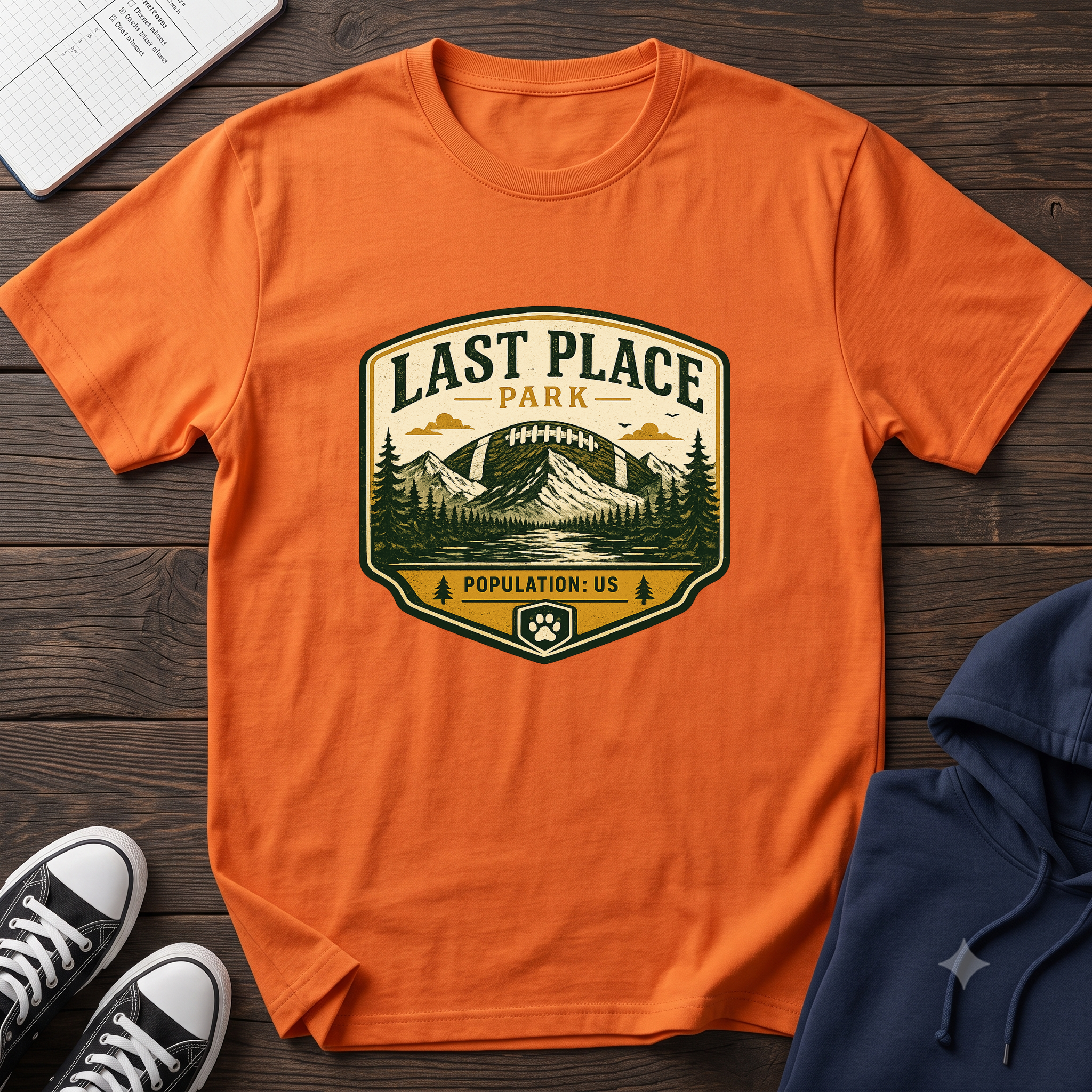 Last Place Park Fantasy Football T-Shirt — Retro Outdoor Adventure Graphic Tee