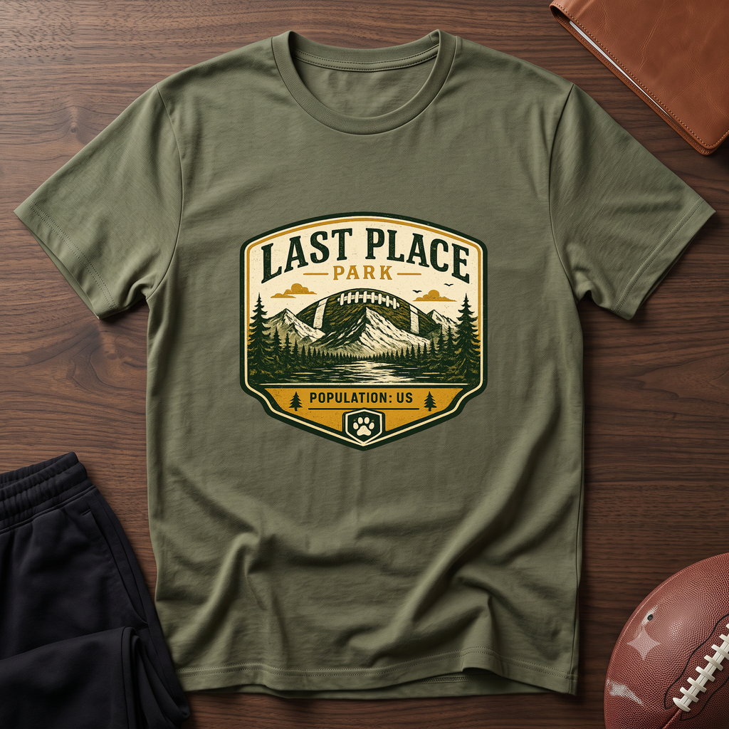 Last Place Park Fantasy Football T-Shirt — Retro Outdoor Adventure Graphic Tee