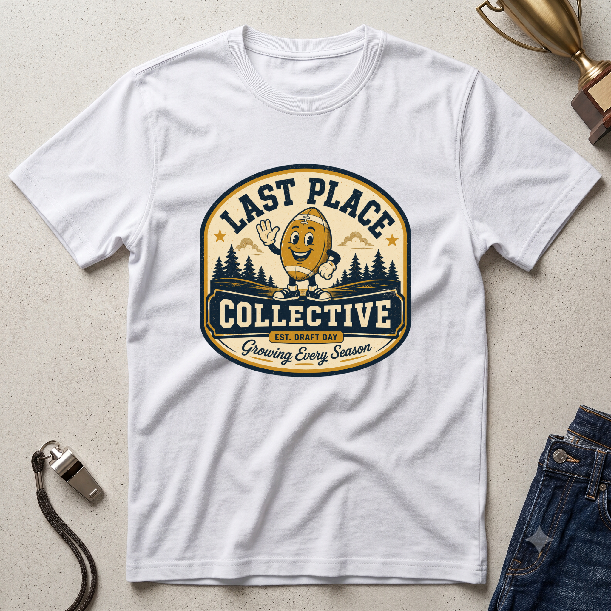 Last Place Collective Fantasy Football T-Shirt — Vintage Football Mascot Tee