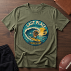 Last Place Surf Club Fantasy Football T-Shirt — Retro Wiped Out Surfing Graphic Tee