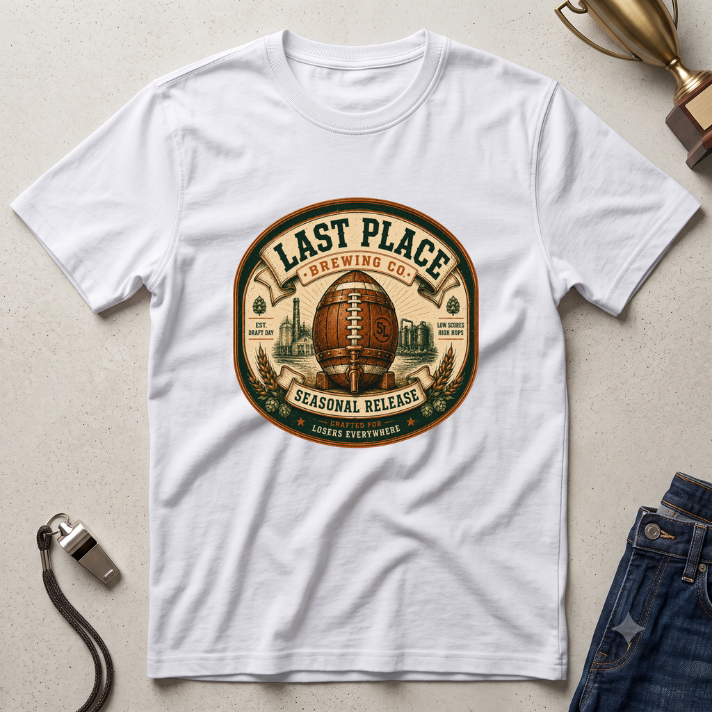 Last Place Brewing Co. Fantasy Football Badge T-Shirt
