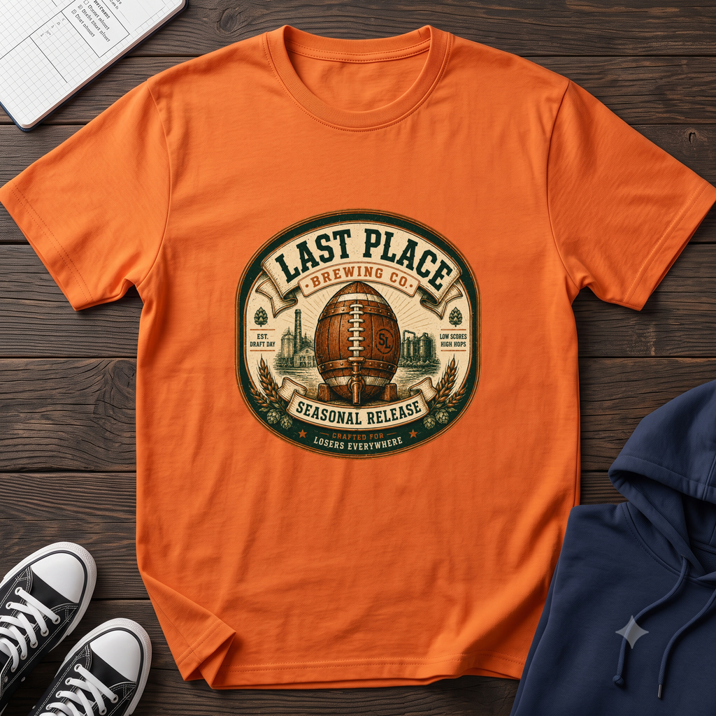 Last Place Brewing Co. Fantasy Football Badge T-Shirt
