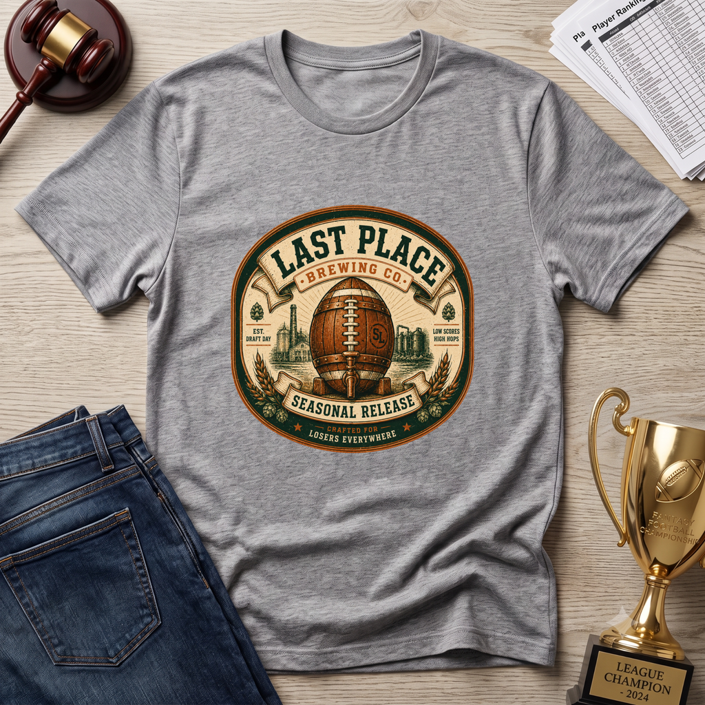 Last Place Brewing Co. Fantasy Football Badge T-Shirt