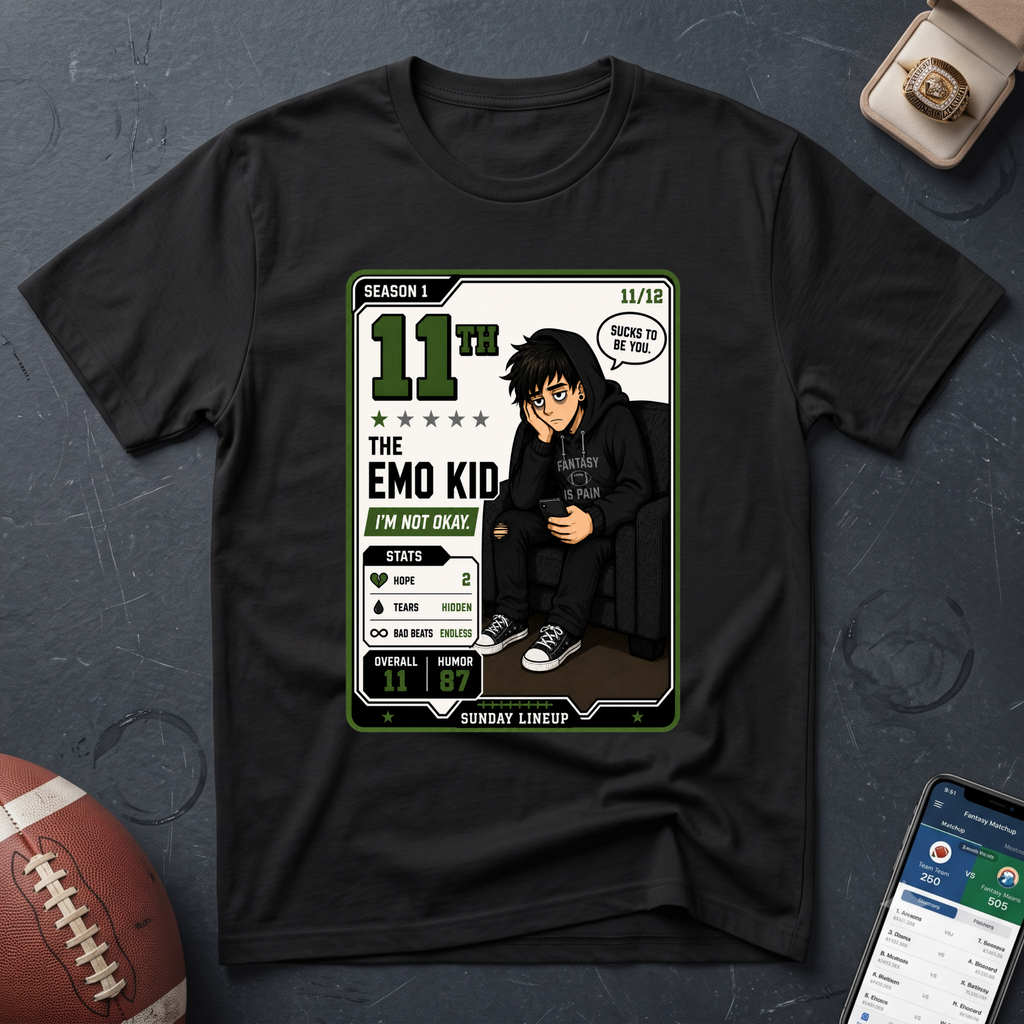 11th Place Fantasy football Emo Kid T‑Shirt