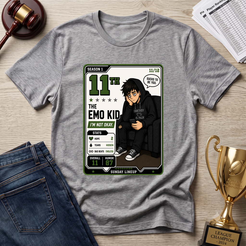 11th Place Fantasy football Emo Kid T‑Shirt