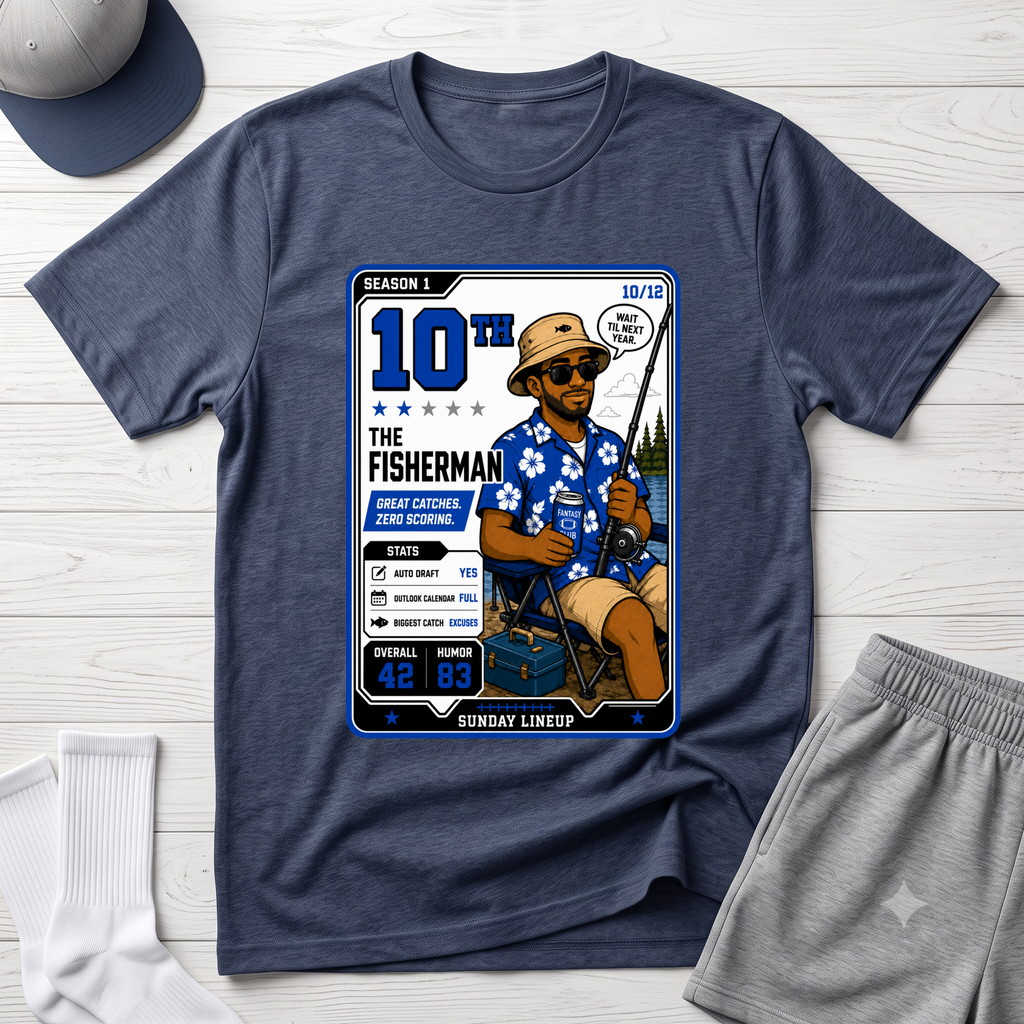 Fisherman 10th Place Fantasy Football T‑Shirt