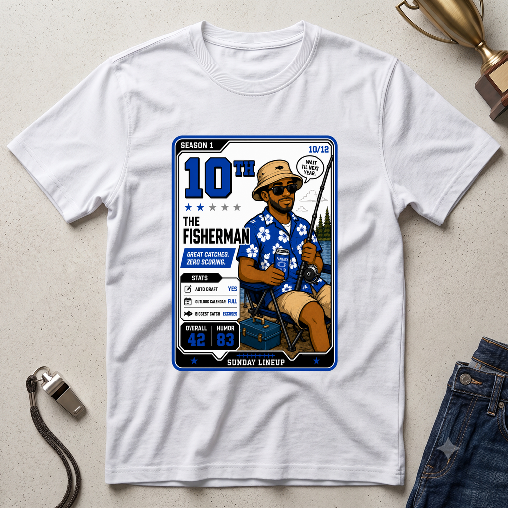 Fisherman 10th Place Fantasy Football T‑Shirt