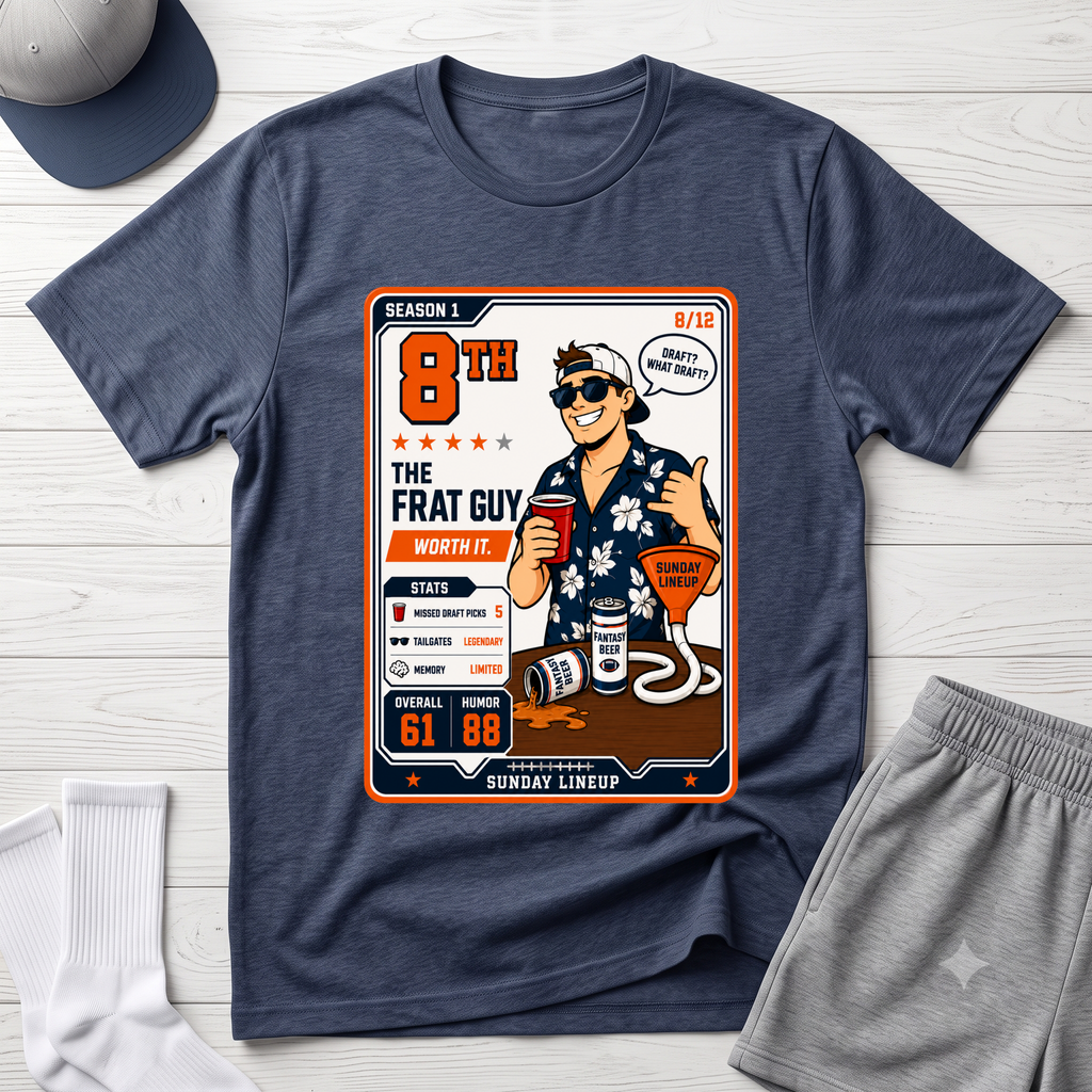 8th Place Fantasy Football Frat Guy Graphic T-Shirt
