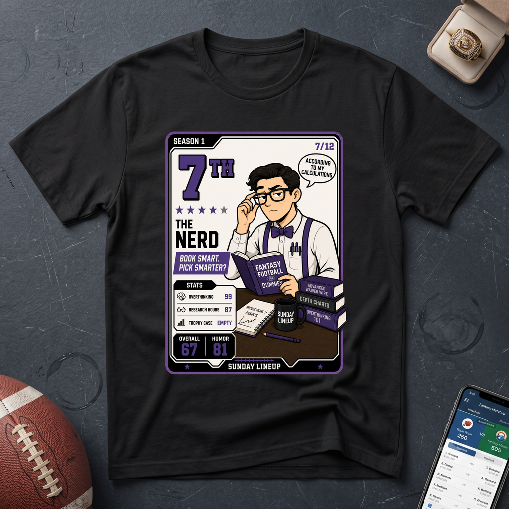 Fantasy Football 7th Place Nerd T-Shirt