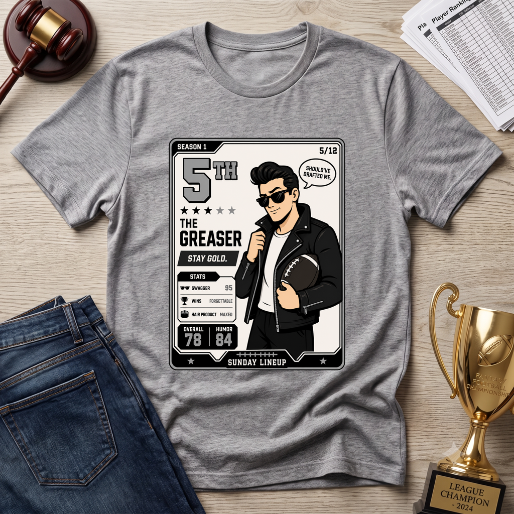5th Place "The Greaser" Fantasy Football T-Shirt