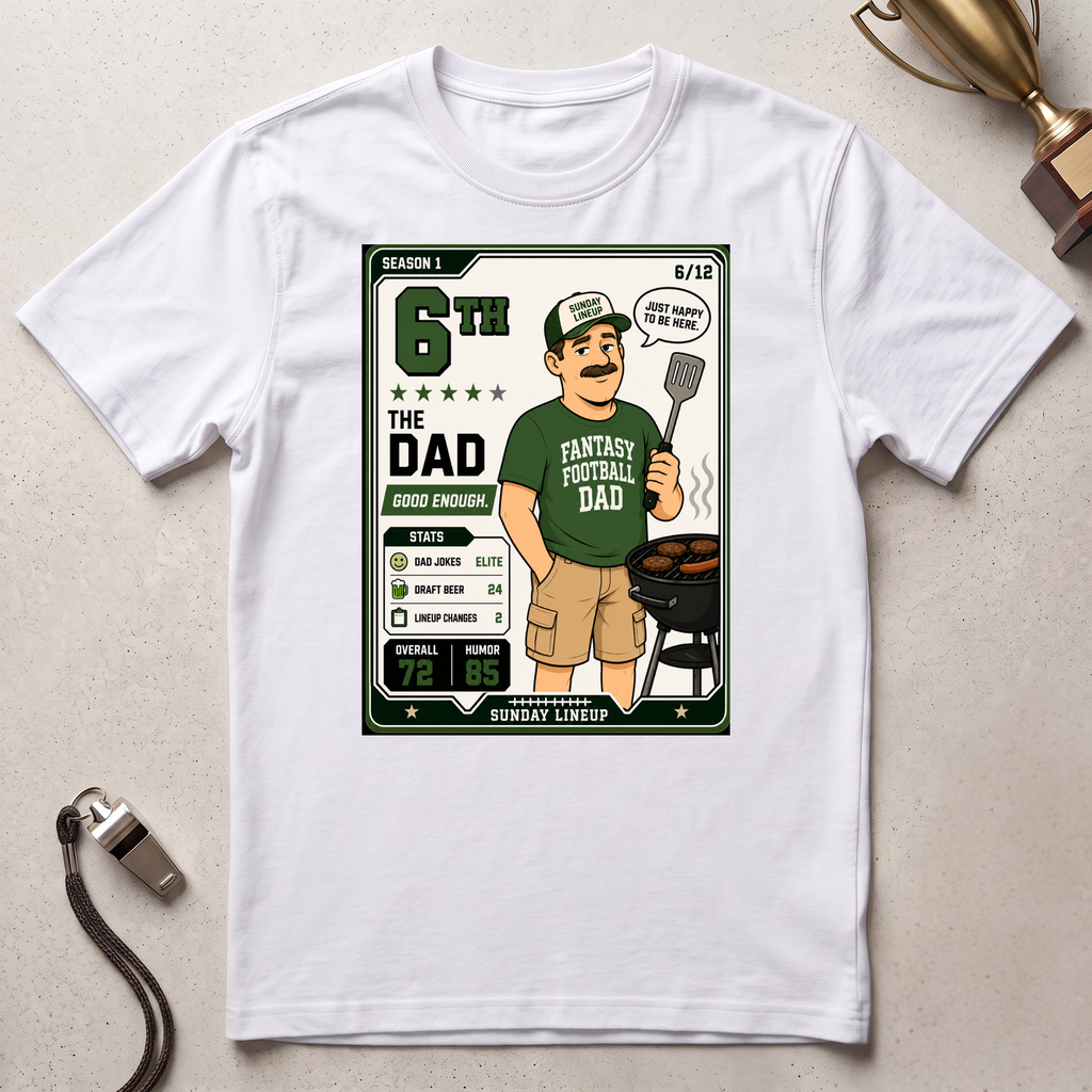 Fantasy Football Dad T‑Shirt 6th Place